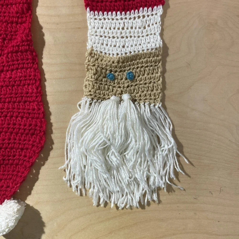 Red and White Crochet Santa Scarf (OT)
